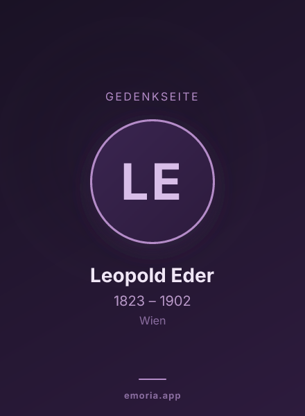 Gedenkportrait von Leopold Eder