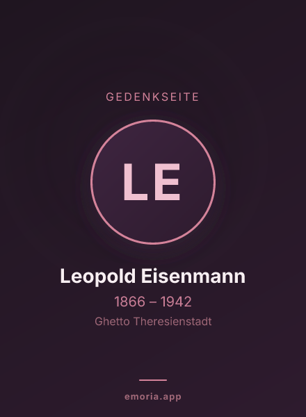 Gedenkportrait von Leopold Eisenmann