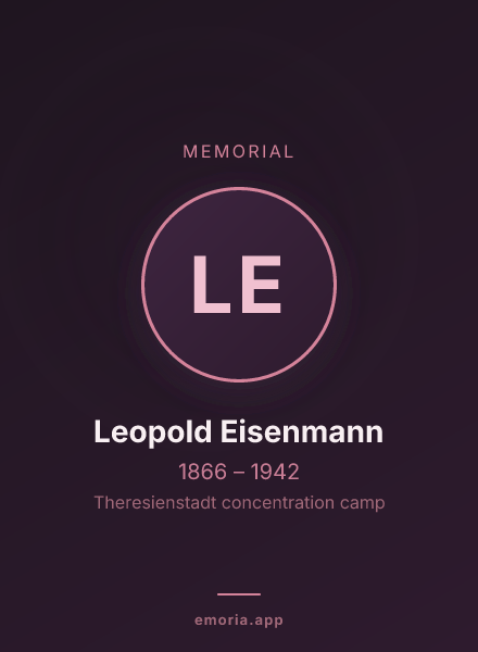 Memorial portrait of Leopold Eisenmann