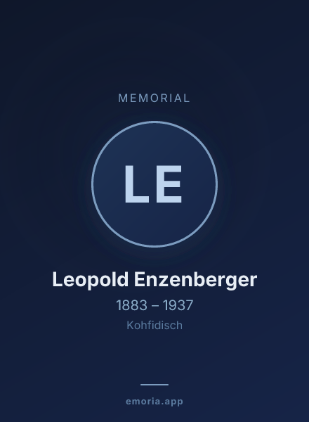 Memorial portrait of Leopold Enzenberger
