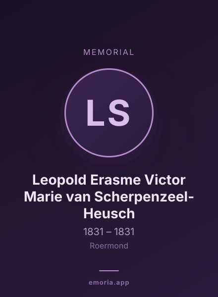 Memorial portrait of Leopold Erasme Victor Marie van Scherpenzeel-Heusch