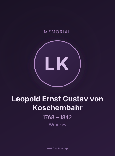Memorial portrait of Leopold Ernst Gustav von Koschembahr