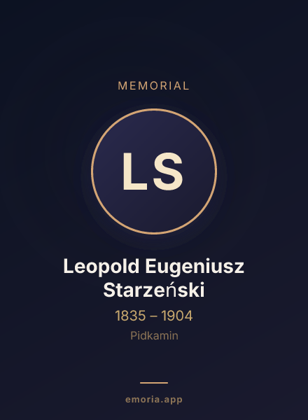 Memorial portrait of Leopold Eugeniusz Starzeński