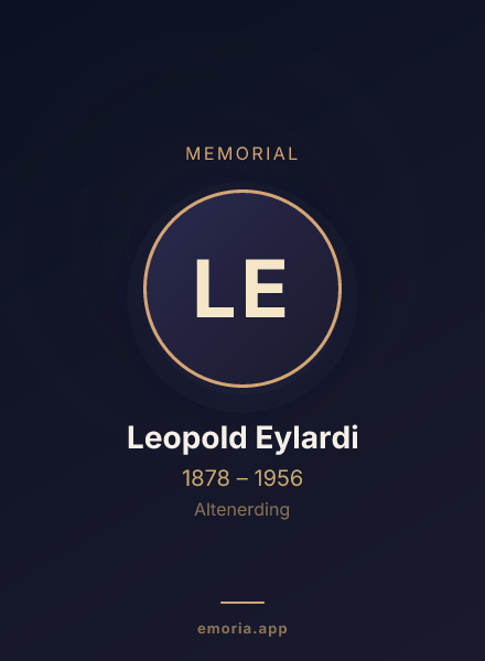 Memorial portrait of Leopold Eylardi