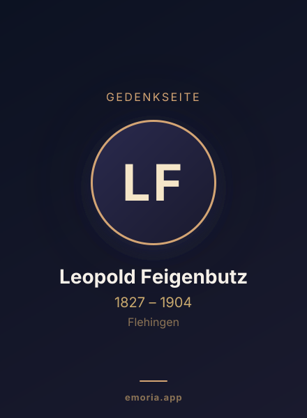 Gedenkportrait von Leopold Feigenbutz
