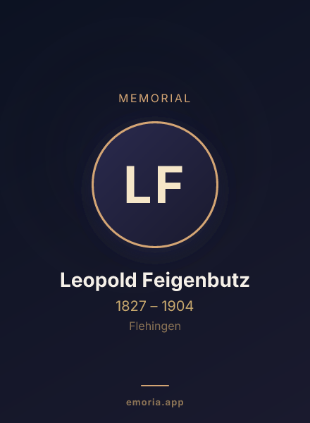 Memorial portrait of Leopold Feigenbutz