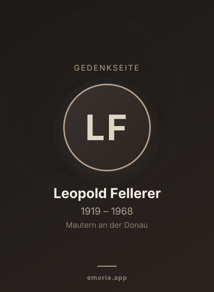 Gedenkportrait von Leopold Fellerer