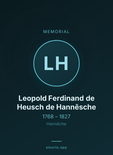 Memorial portrait of Leopold Ferdinand de Heusch de Hannêsche