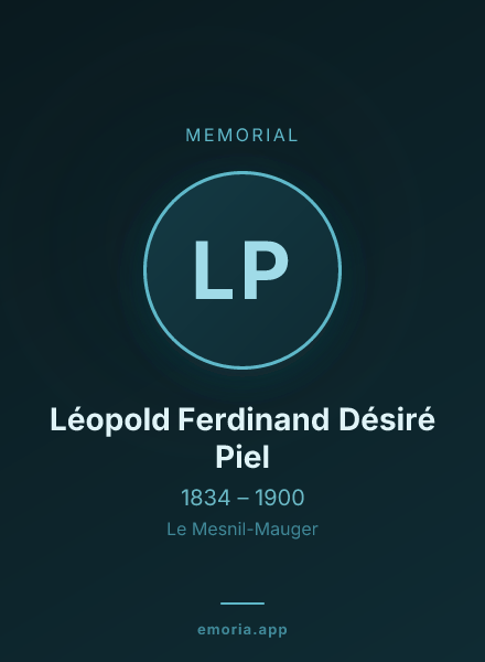 Memorial portrait of Léopold Ferdinand Désiré Piel
