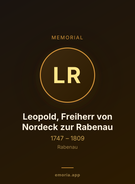 Memorial portrait of Leopold, Freiherr von Nordeck zur Rabenau