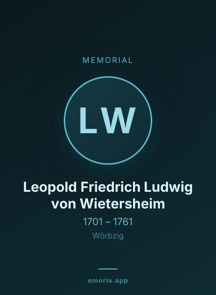 Memorial portrait of Leopold Friedrich Ludwig von Wietersheim