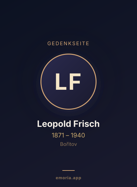 Gedenkportrait von Leopold Frisch