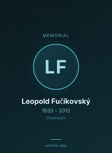 Memorial portrait of Leopold Fučíkovský