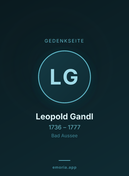 Gedenkportrait von Leopold Gandl