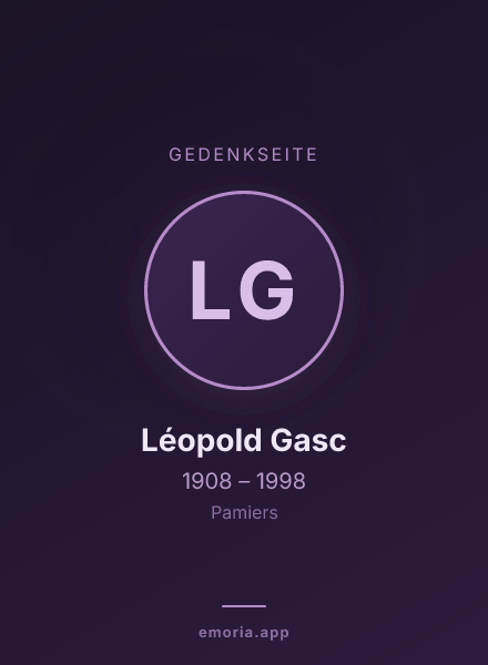 Gedenkportrait von Léopold Gasc