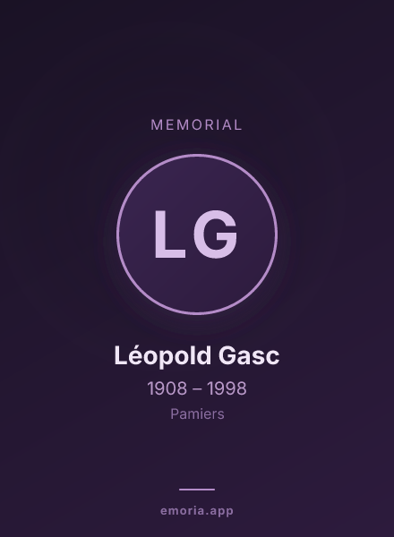Memorial portrait of Léopold Gasc