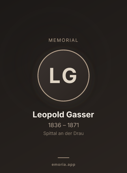 Memorial portrait of Leopold Gasser