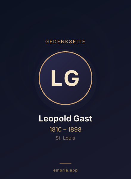 Gedenkportrait von Leopold Gast