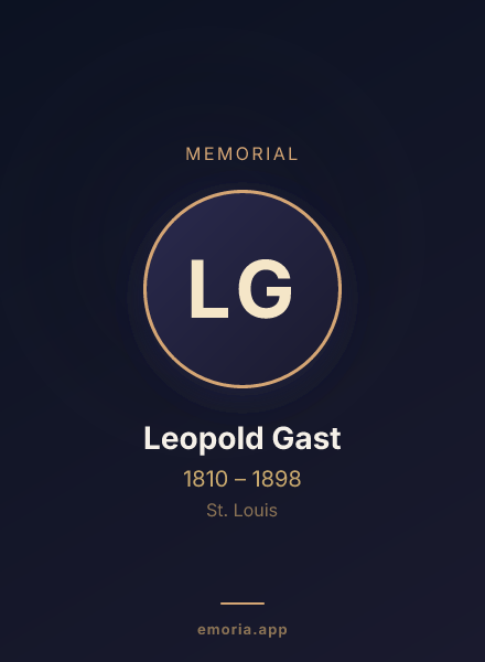 Memorial portrait of Leopold Gast