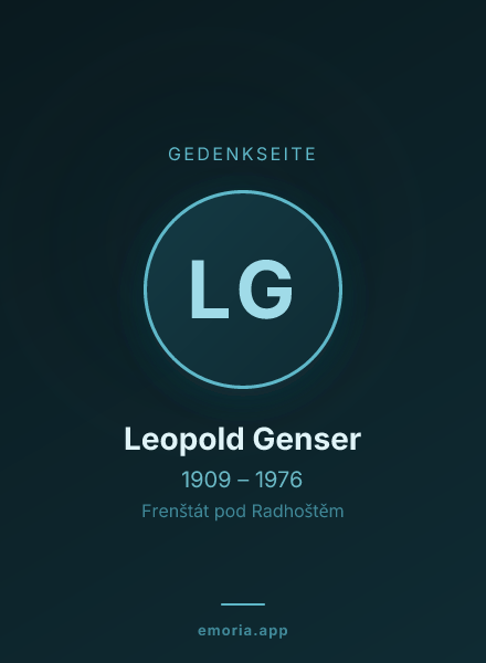 Gedenkportrait von Leopold Genser