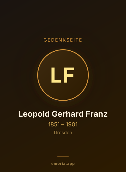 Gedenkportrait von Leopold Gerhard Franz