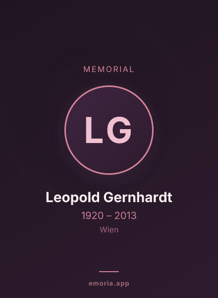 Memorial portrait of Leopold Gernhardt