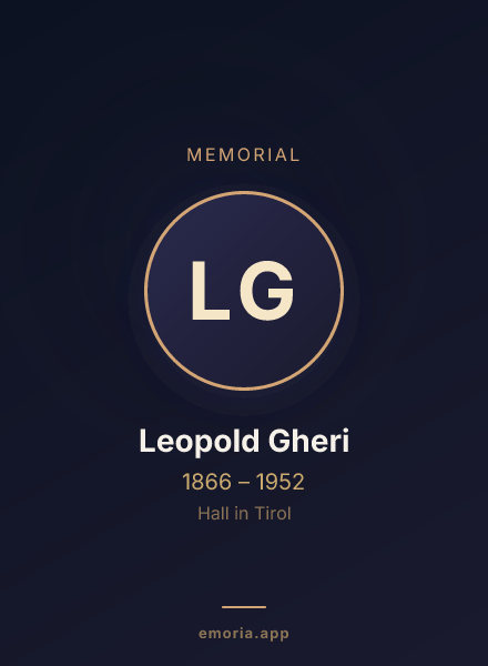 Memorial portrait of Leopold Gheri