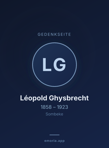 Gedenkportrait von Léopold Ghysbrecht