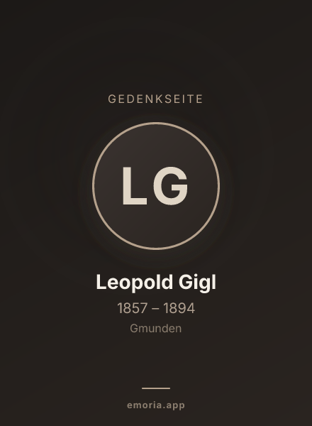Gedenkportrait von Leopold Gigl