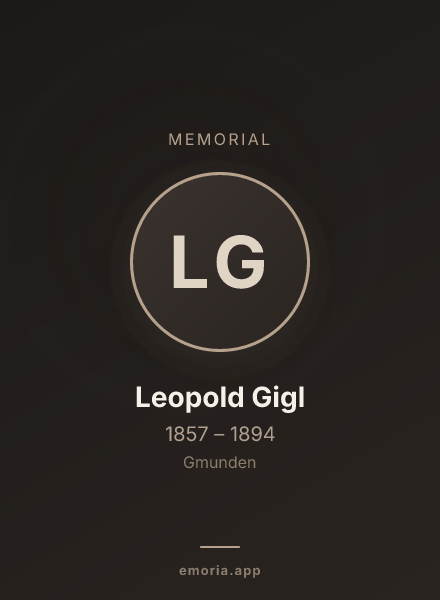Memorial portrait of Leopold Gigl