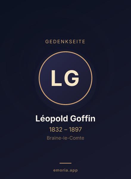 Gedenkportrait von Léopold Goffin