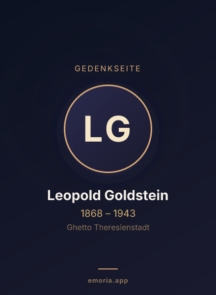 Gedenkportrait von Leopold Goldstein