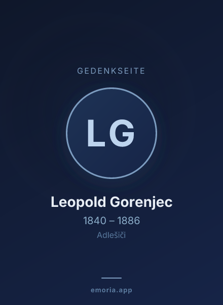Gedenkportrait von Leopold Gorenjec
