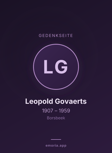 Gedenkportrait von Leopold Govaerts
