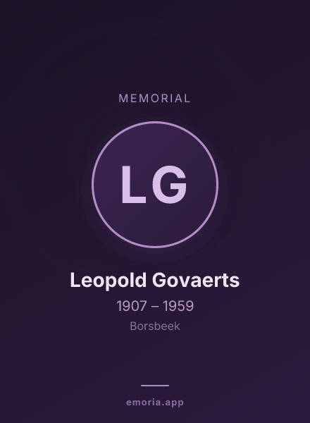 Memorial portrait of Leopold Govaerts