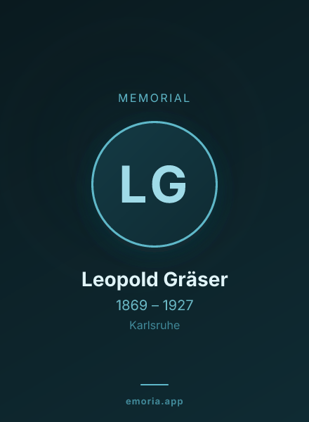 Memorial portrait of Leopold Gräser