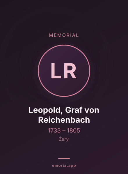 Memorial portrait of Leopold, Graf von Reichenbach