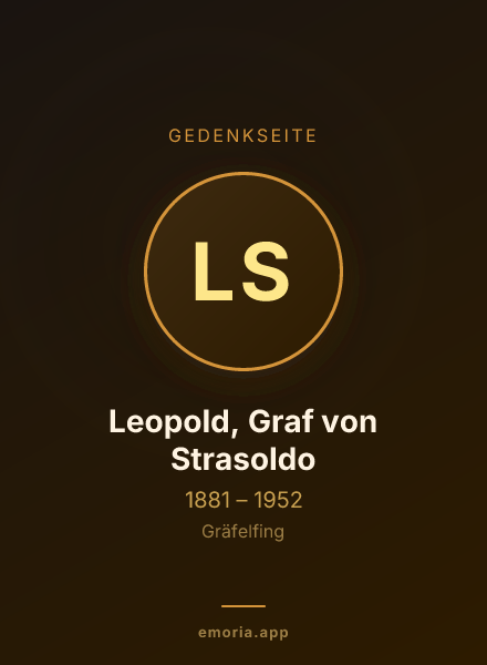 Gedenkportrait von Leopold, Graf von Strasoldo