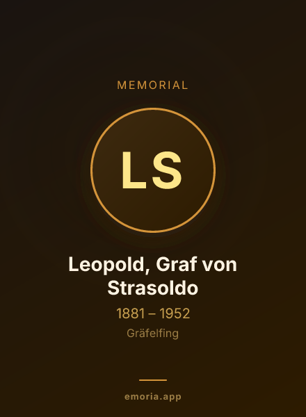 Memorial portrait of Leopold, Graf von Strasoldo