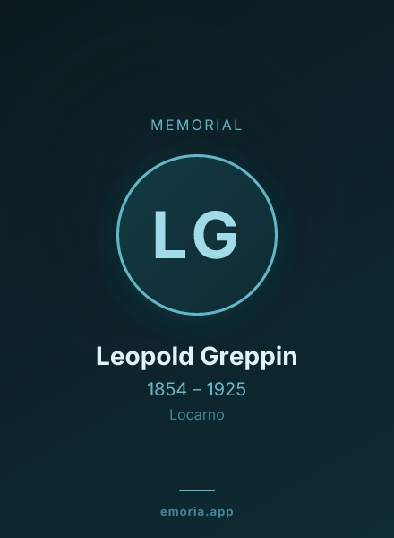 Memorial portrait of Leopold Greppin