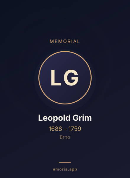 Memorial portrait of Leopold Grim