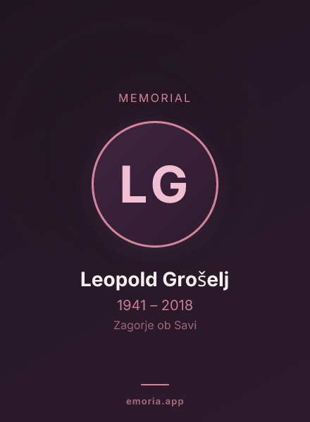 Memorial portrait of Leopold Grošelj