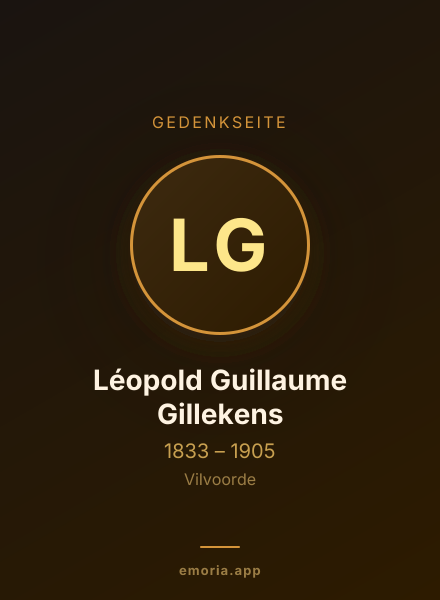 Gedenkportrait von Léopold Guillaume Gillekens