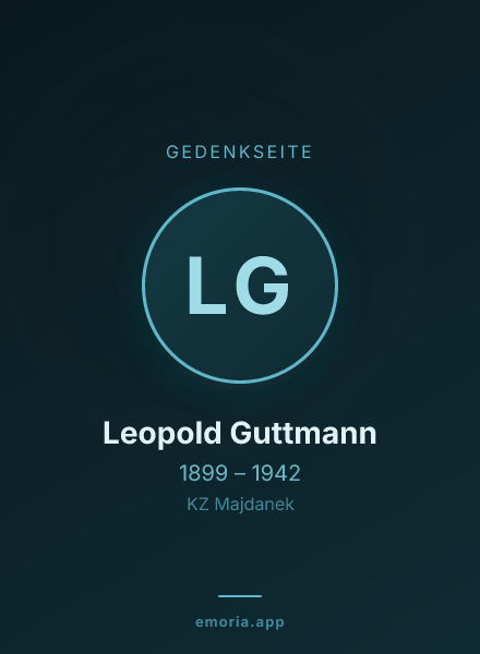 Gedenkportrait von Leopold Guttmann