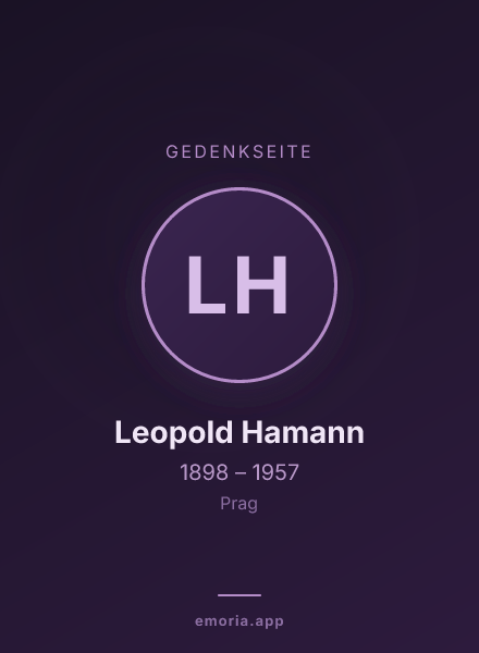 Gedenkportrait von Leopold Hamann