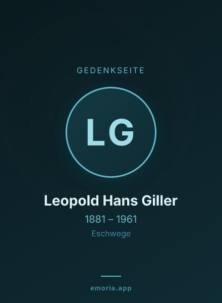 Gedenkportrait von Leopold Hans Giller