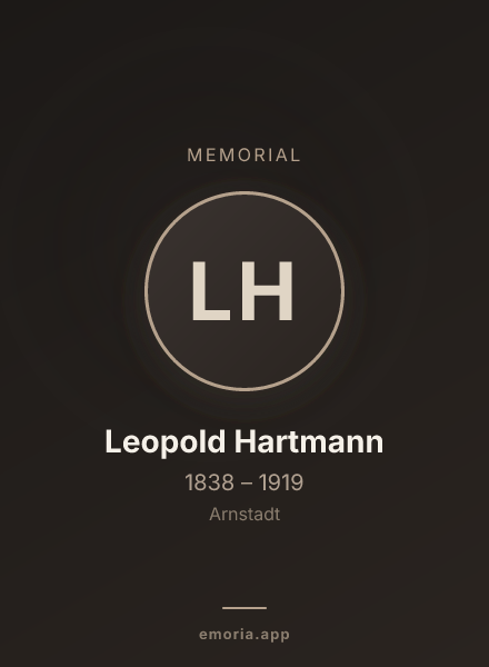 Memorial portrait of Leopold Hartmann