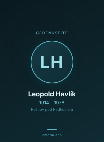 Gedenkportrait von Leopold Havlík