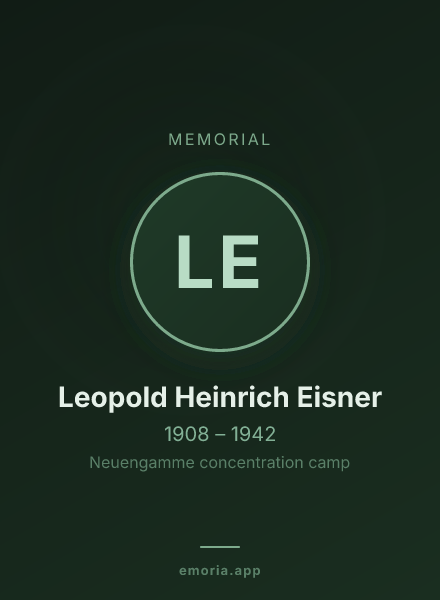 Memorial portrait of Leopold Heinrich Eisner