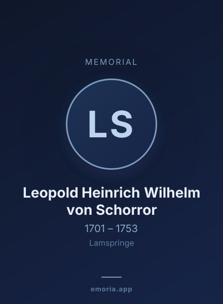 Memorial portrait of Leopold Heinrich Wilhelm von Schorror